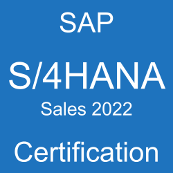 SAP S/4HANA Sales Certification, C_TS462_2022