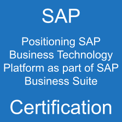 SAP Positioning SAP Business Technology Platform as part of SAP Business Suite Certification, C_BCBTP_2502