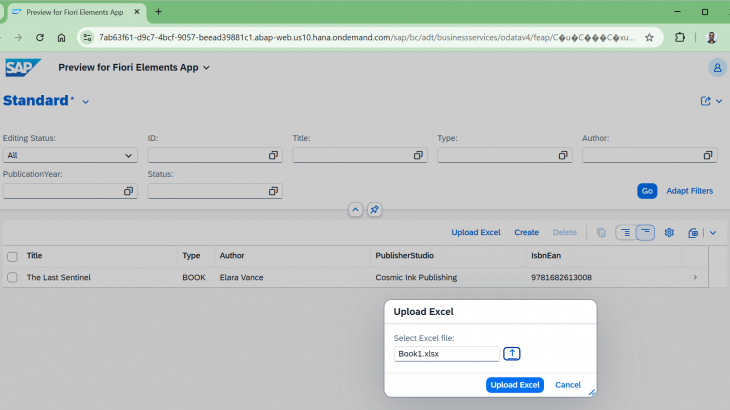 Learn how to implement an Excel upload feature in ABAP RAP using a clean custom action popup—without relying on UI5 extensions or object page workarounds. A simple, efficient, and UI-friendly approach for seamless data import.
