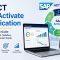 C_ACT SAP Activate Certification exam guide banner with SAP Activate phases, laptop dashboard, and project manager badge.