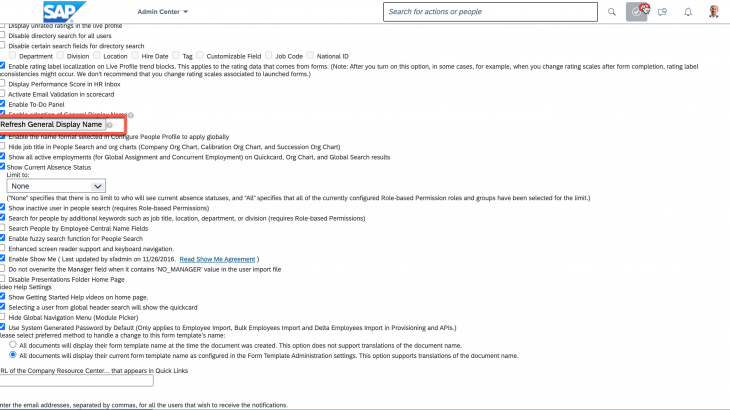 SAP SuccessFactors Employee Central