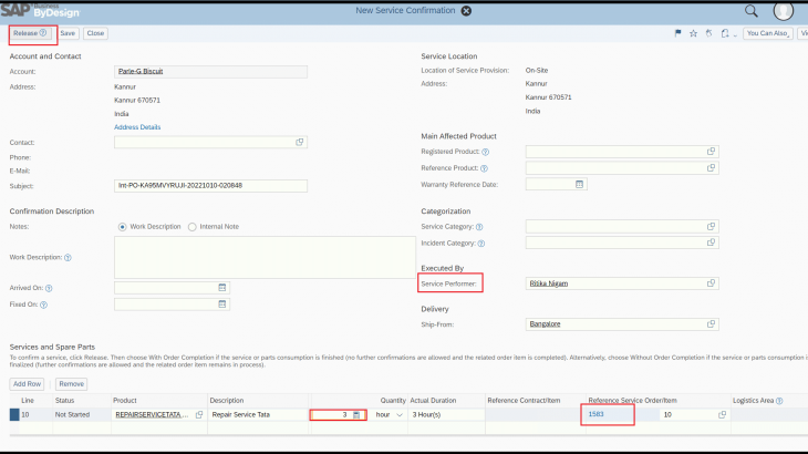 SAP Field Service Management